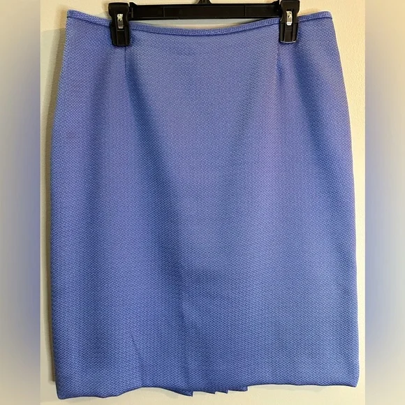 TAHARI Arthur S. Levine Blue Pencil Skirt Size 12 - Picture 1 of 11